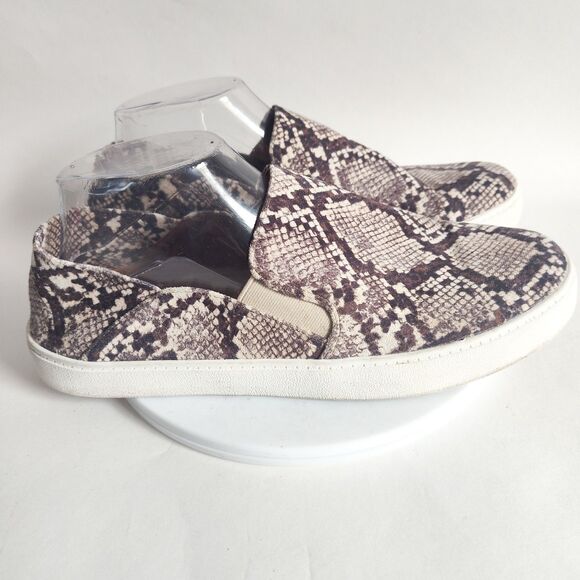 Steve Madden Fayna Slip On Snakeskin Vegan Sneakers Comfortable Nuetral Size 9 - Picture 2 of 11